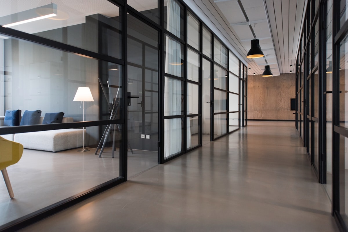 A designed workspace interior