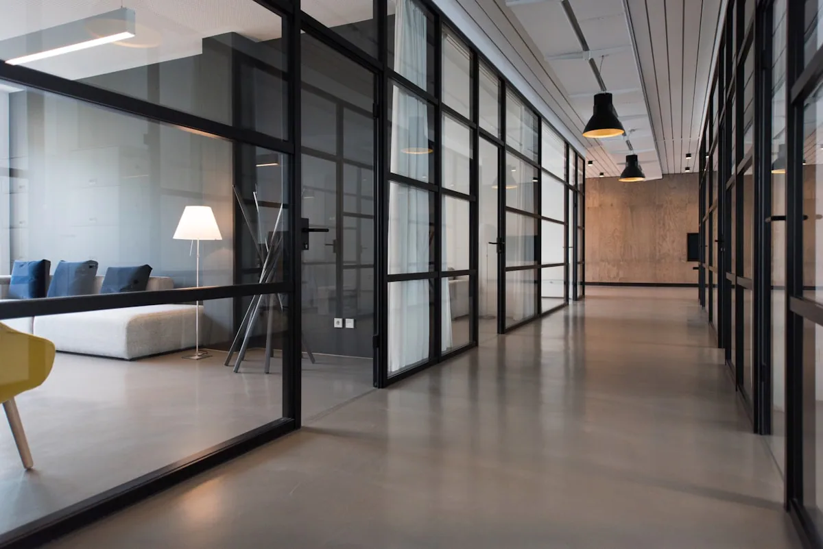 A designed workspace interior