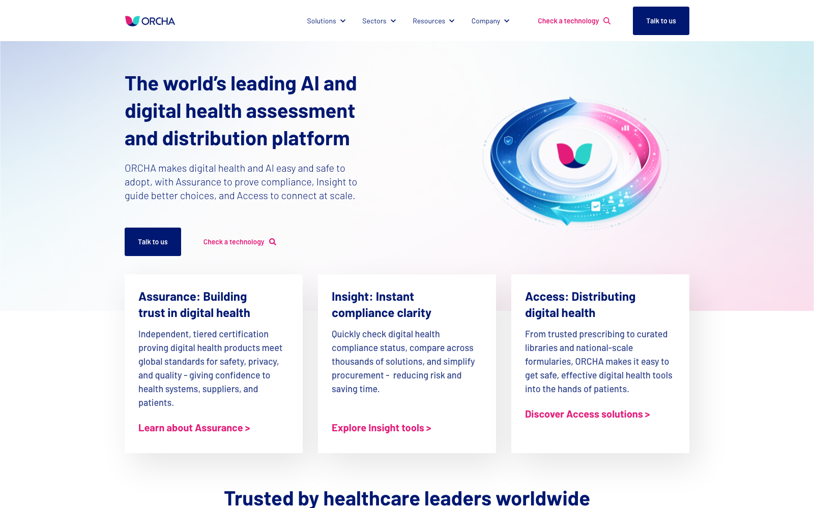 The ORCHA Digital Health website by Saigon Digital