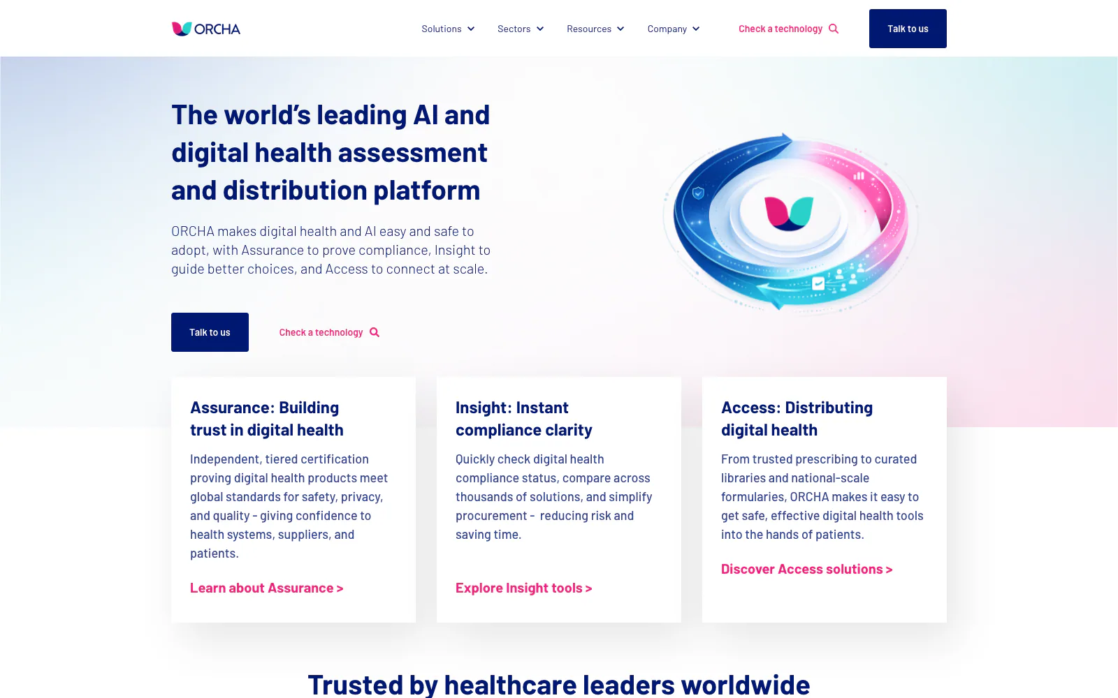 The ORCHA Digital Health website by Saigon Digital