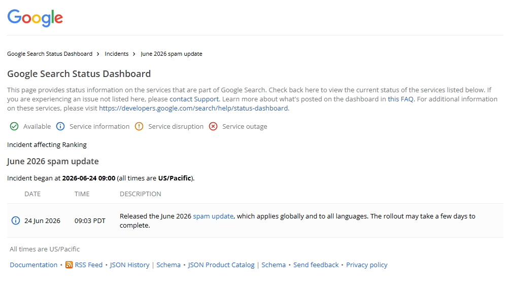 Google June 2026 Spam Update