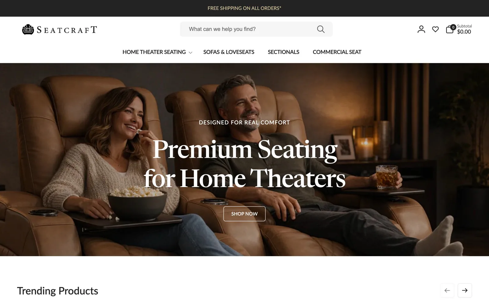 Seatcraft Shopify storefront