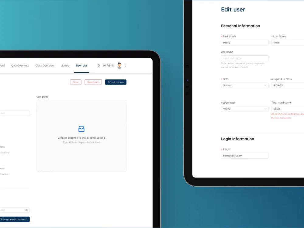 BVIS custom platform interface