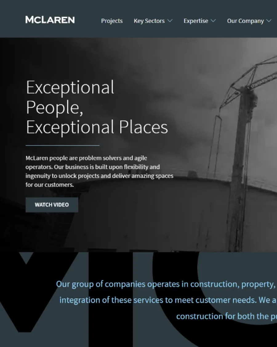 McLaren Construction Group website